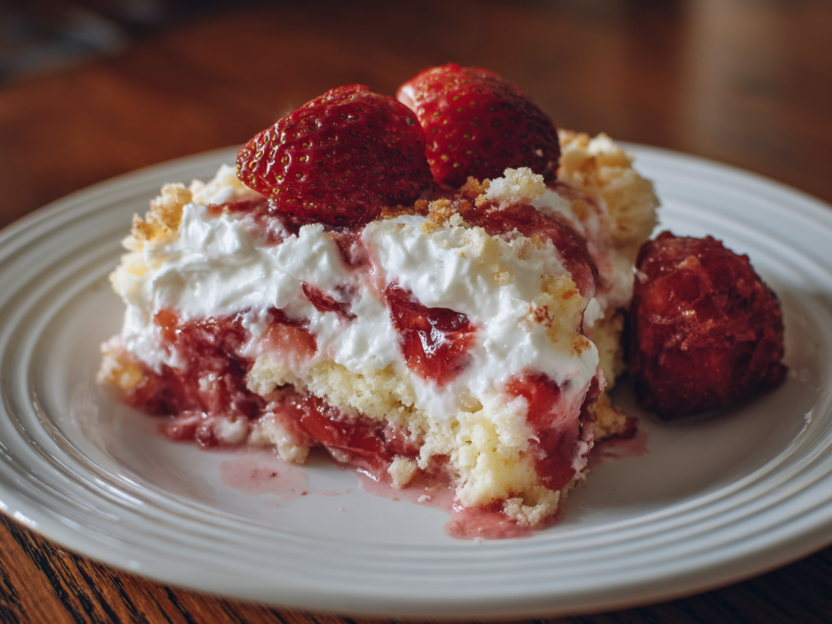 Strawberry Cream Dream Dump Cake