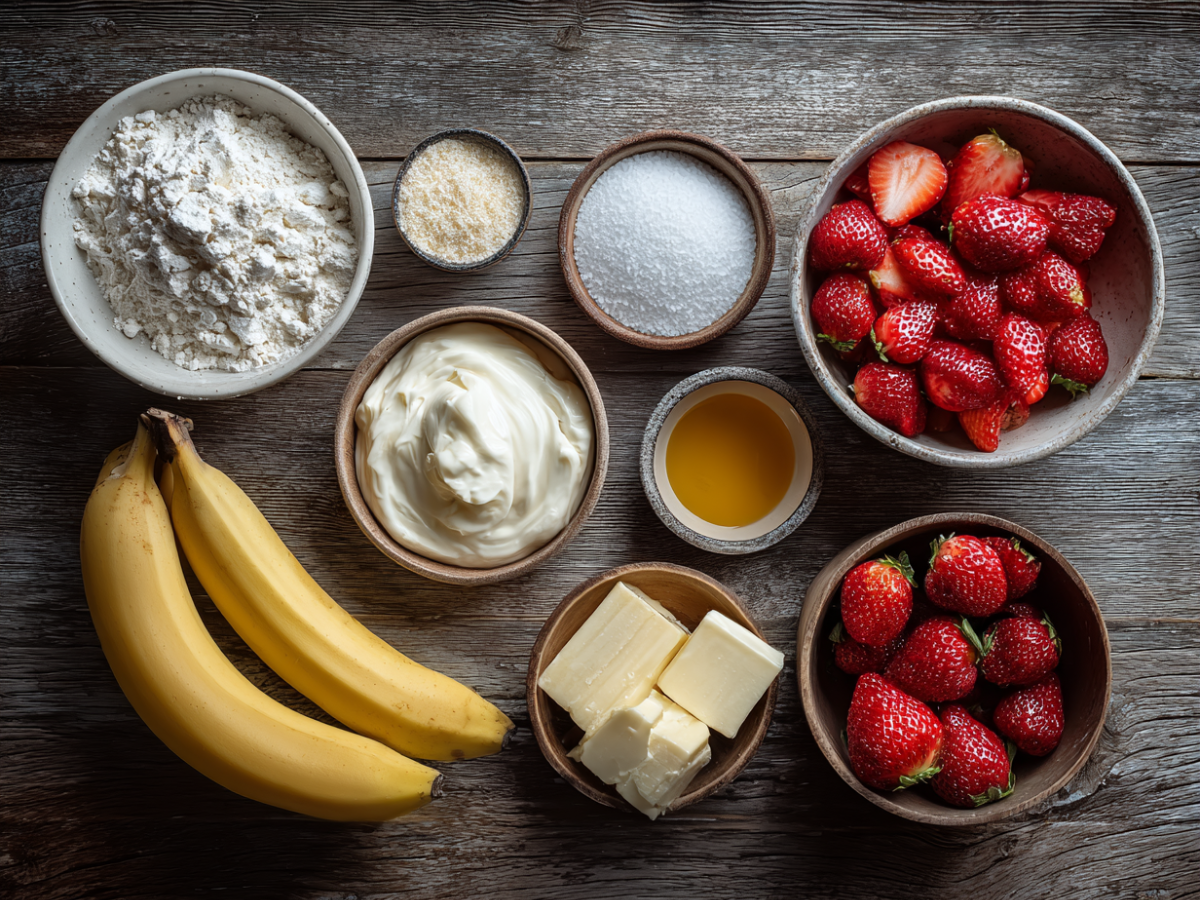 Strawberry Banana Cheesecake Bars