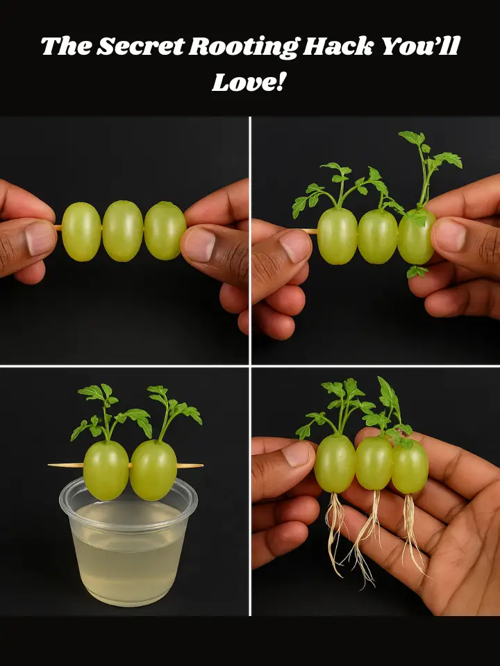 Growing plants in grapes