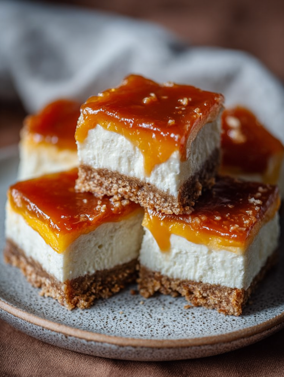 How to Make Peach Caramel Cheesecake Bars