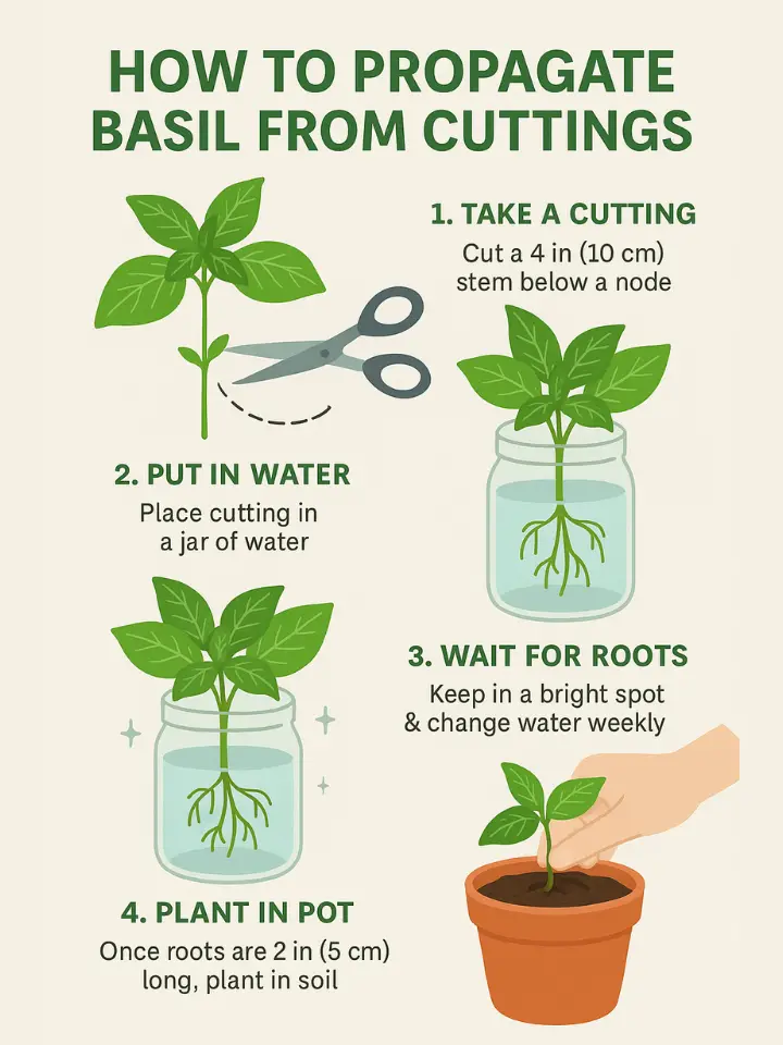 propagate basil from cuttings