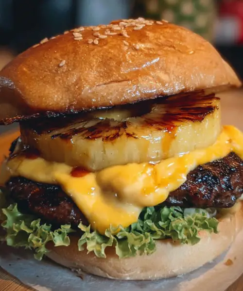 Juicy Pineapple Teriyaki Burger