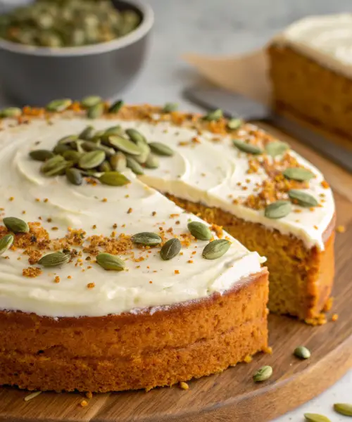 Pumpkin Cake with Cream Cheese Frosting