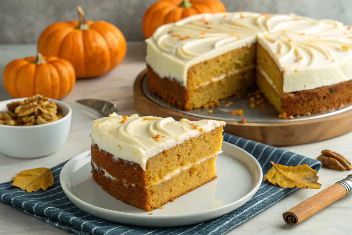 Pumpkin Cake with Cream Cheese Frosting