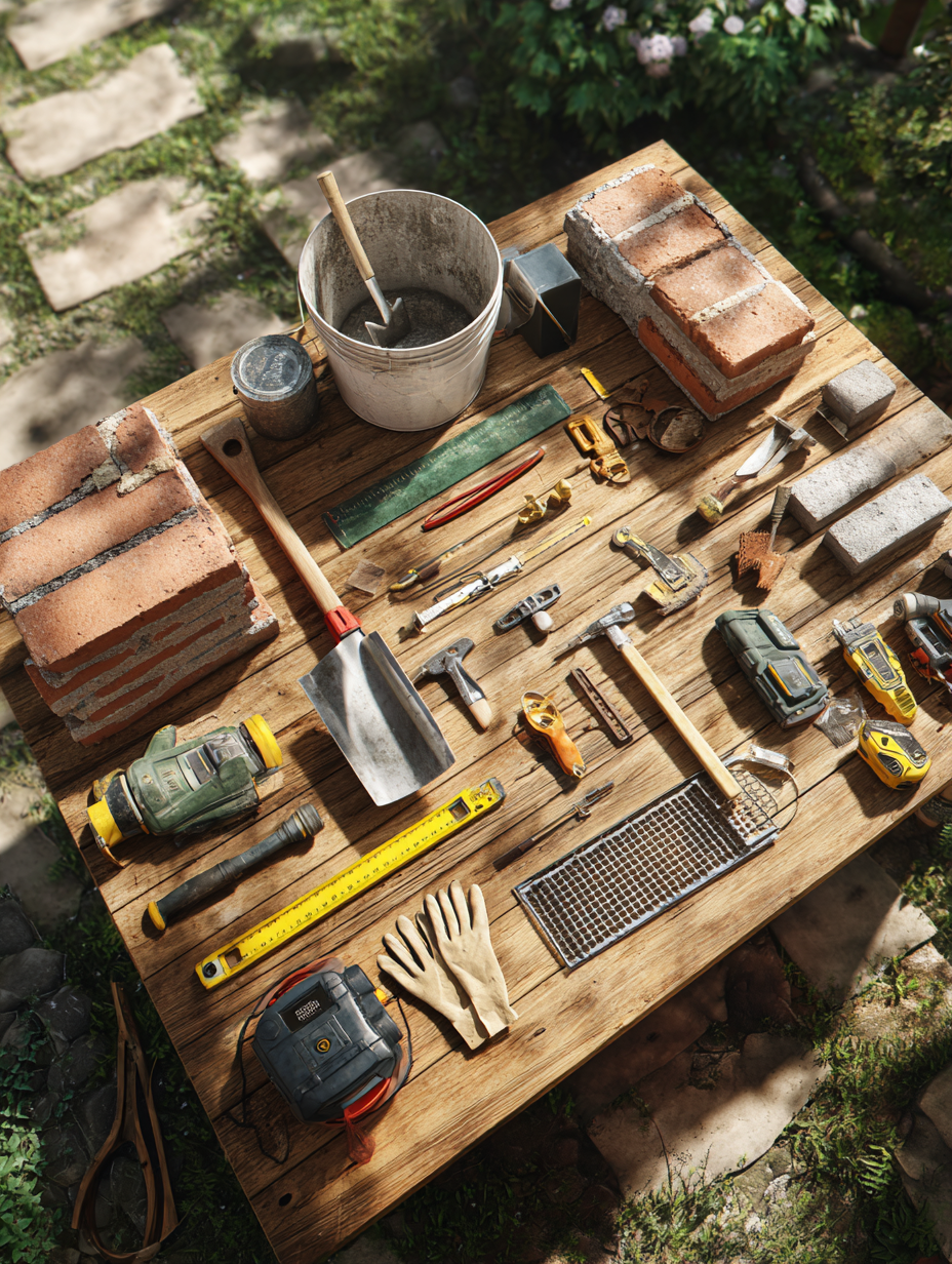 outdoor brick barbecue