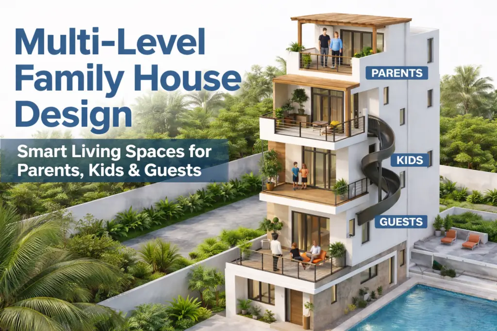 multi level family house design
