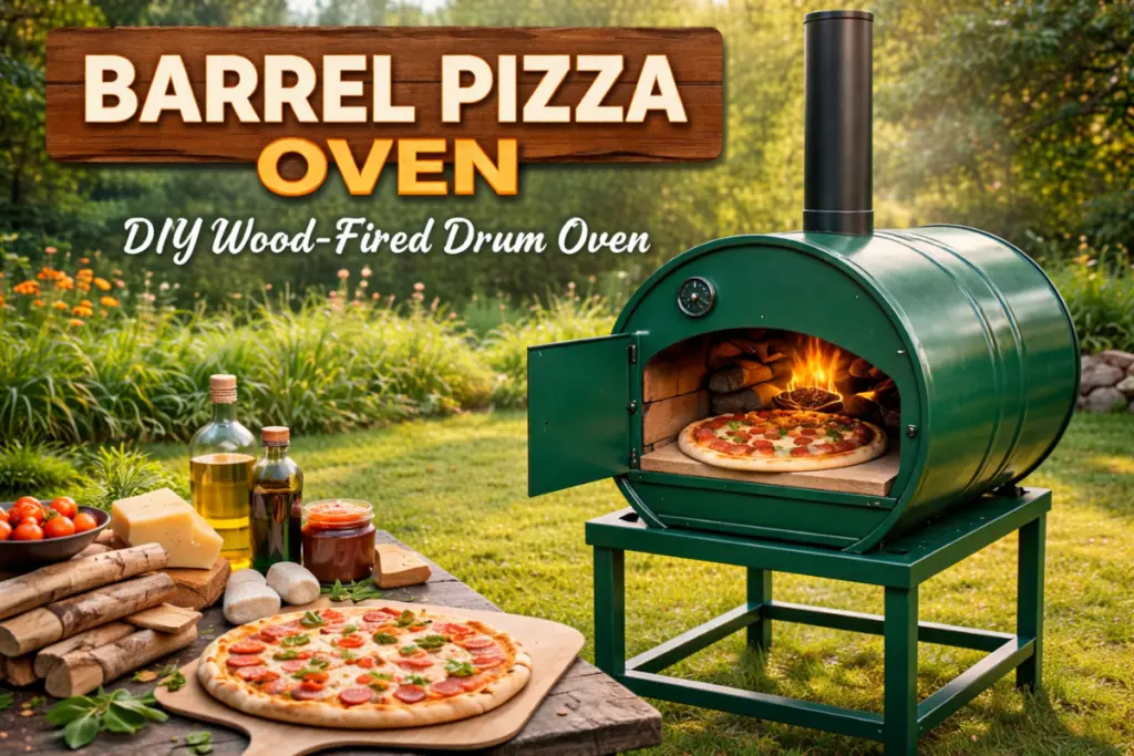 barrel pizza oven