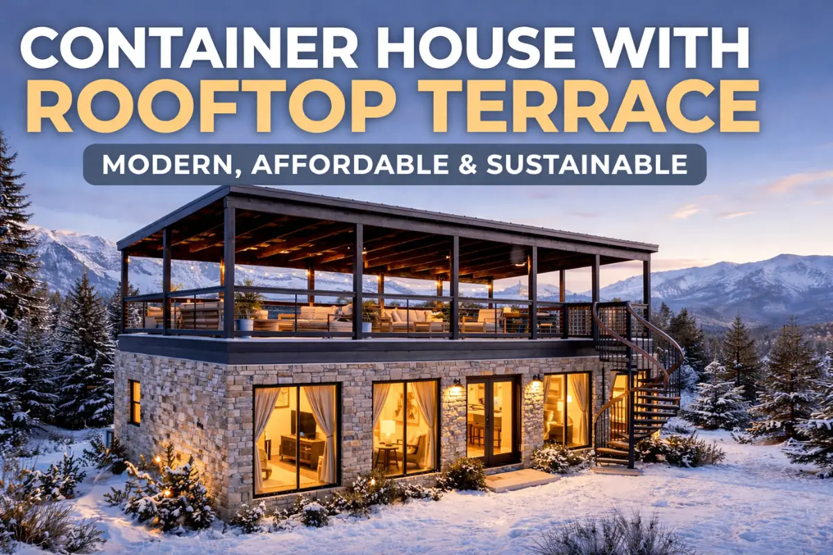 container house with rooftop terrace