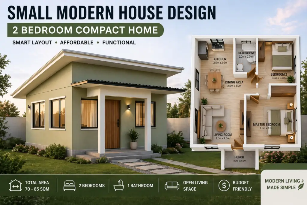 small modern house design 2 bedroom